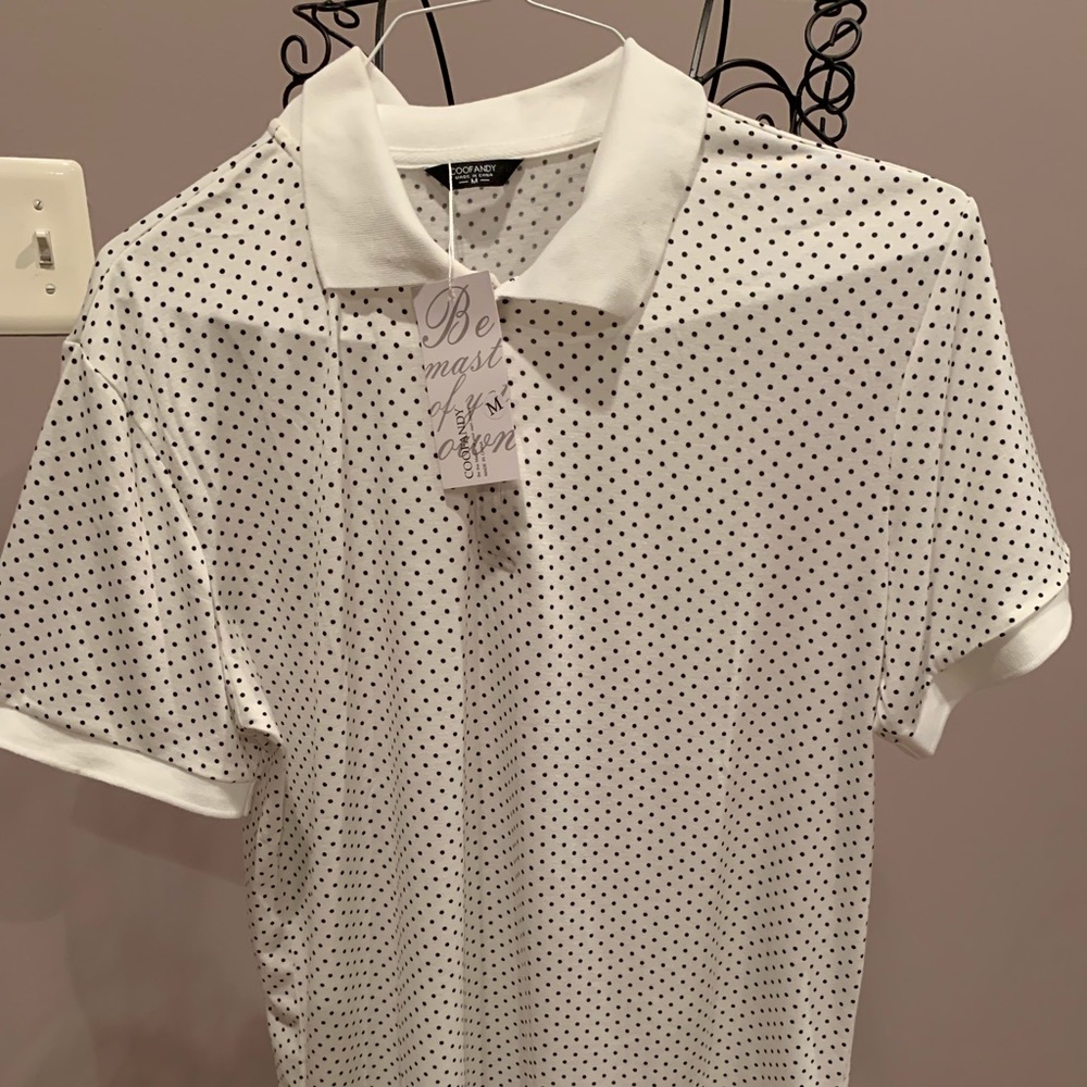 Coofandy Men'S Short Sleeve Polka Dot Print Shirts